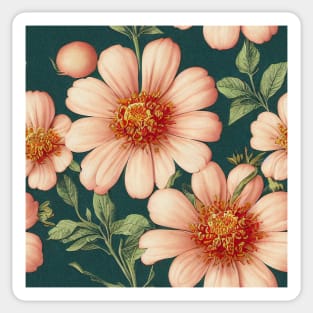 Pink Zinnia Design Sticker